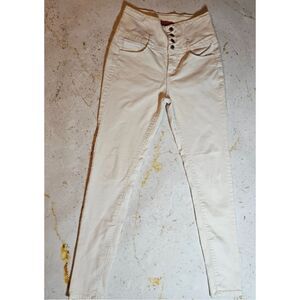 Wax Jean High Rise Skinny Jeans Women’s Size 5 Off White Stretch Pants EUC